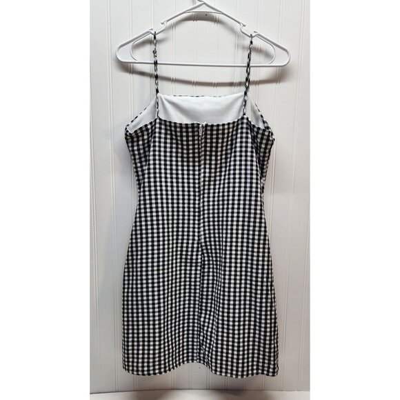 Altar'd State Black and White Gingham  Dress with Spaghetti Straps Size Medium - Picture 4 of 14